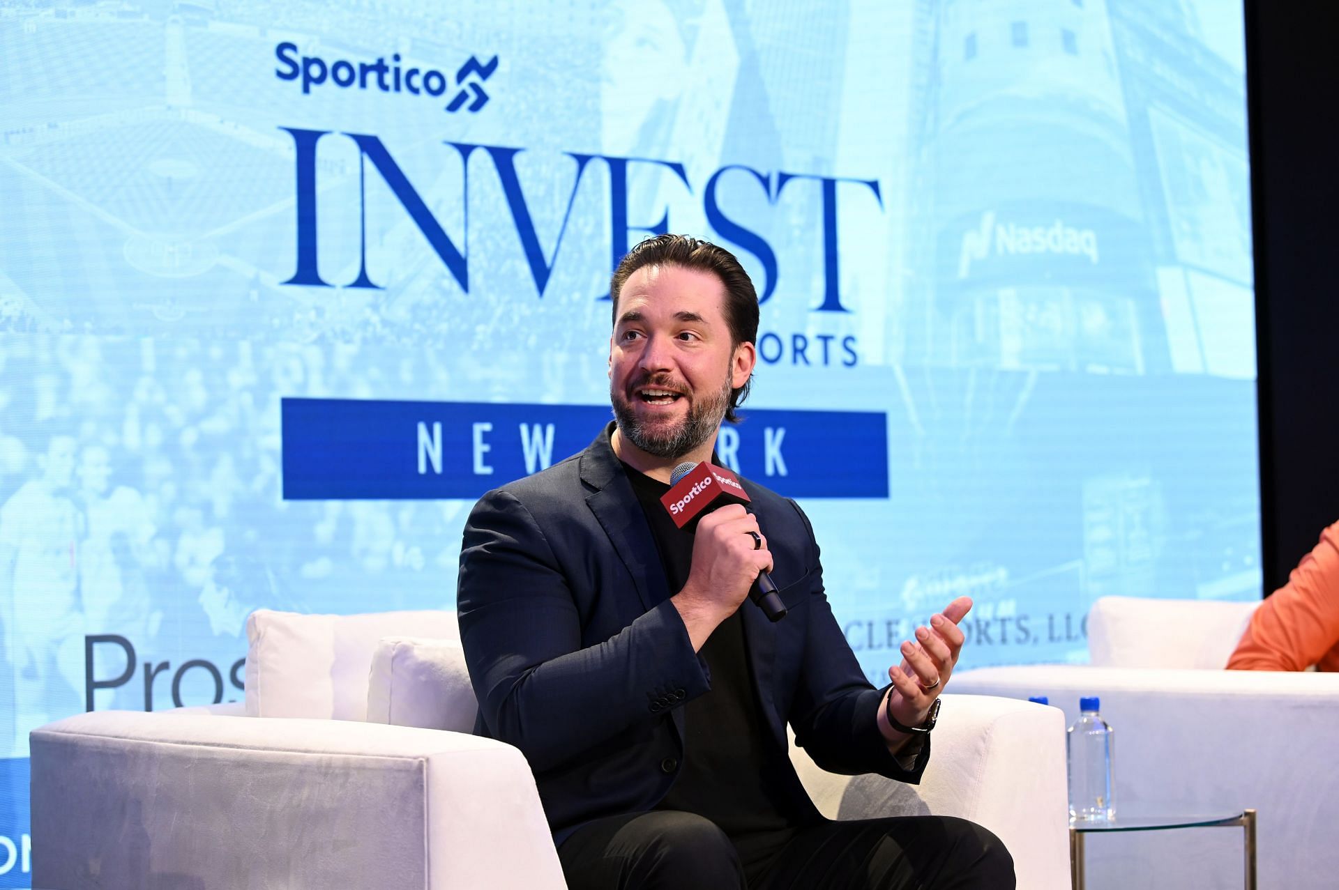 Serena Williams&#039; husband Alexis Ohanian speaking at Sportico&#039;s Invest in Sports New York held at the Nasdaq MarketSite (Image source: Getty)