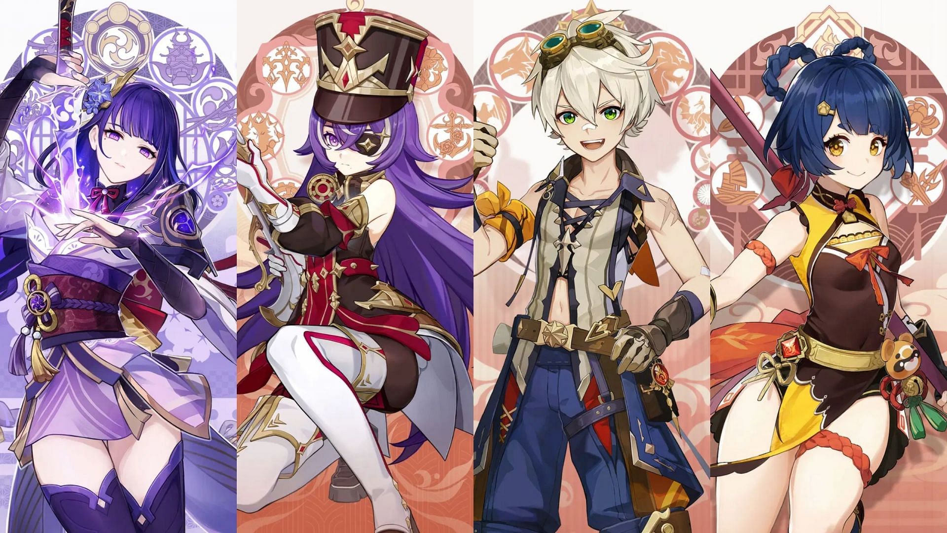 Raiden, Chevreuse, Bennett, and Xiangling make up one of the best Chevreuse overloaded team comps (Image via HoYoverse)