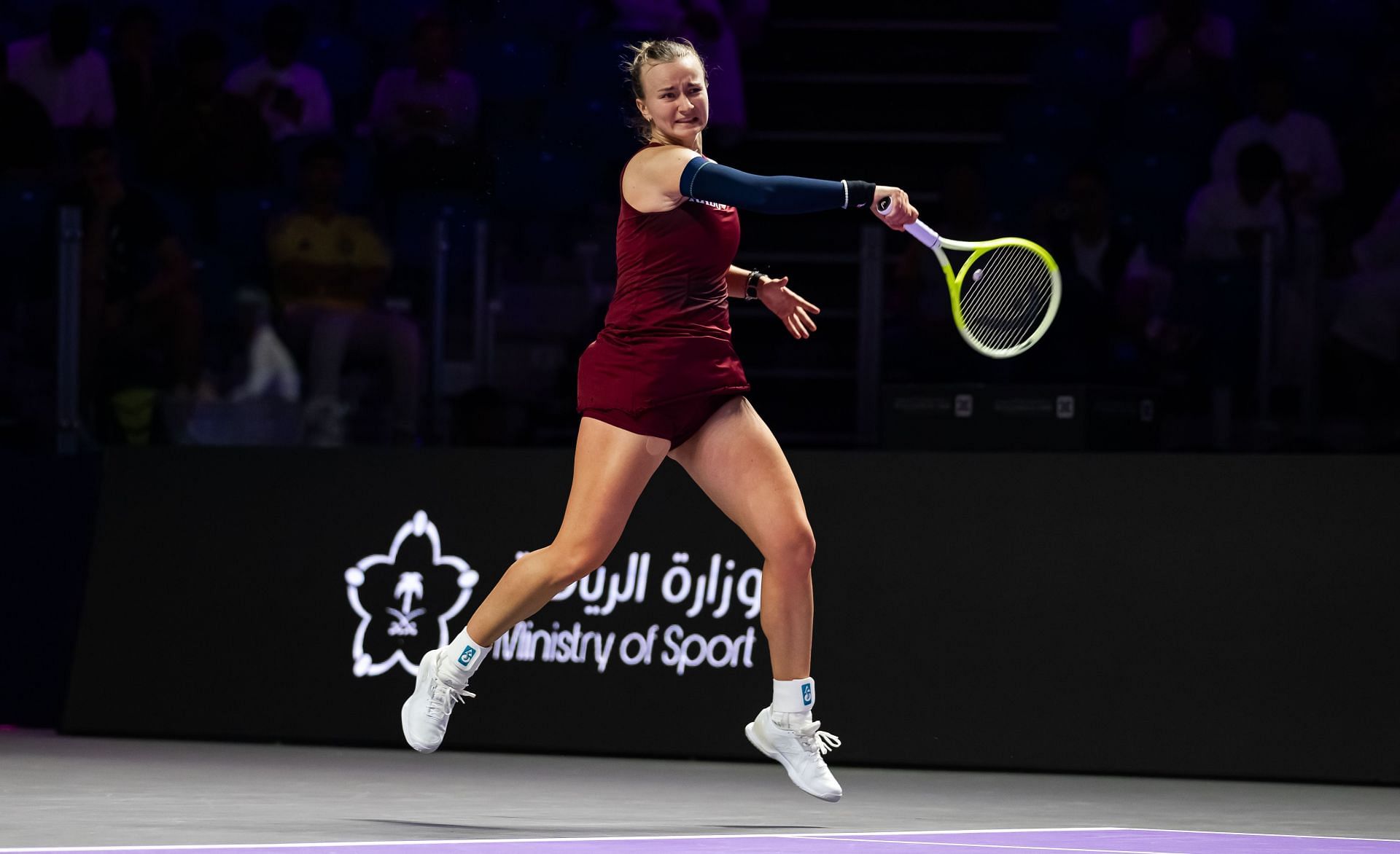 Barbora Krejcikova in action at the 2024 WTA Finals (Picture: Getty)