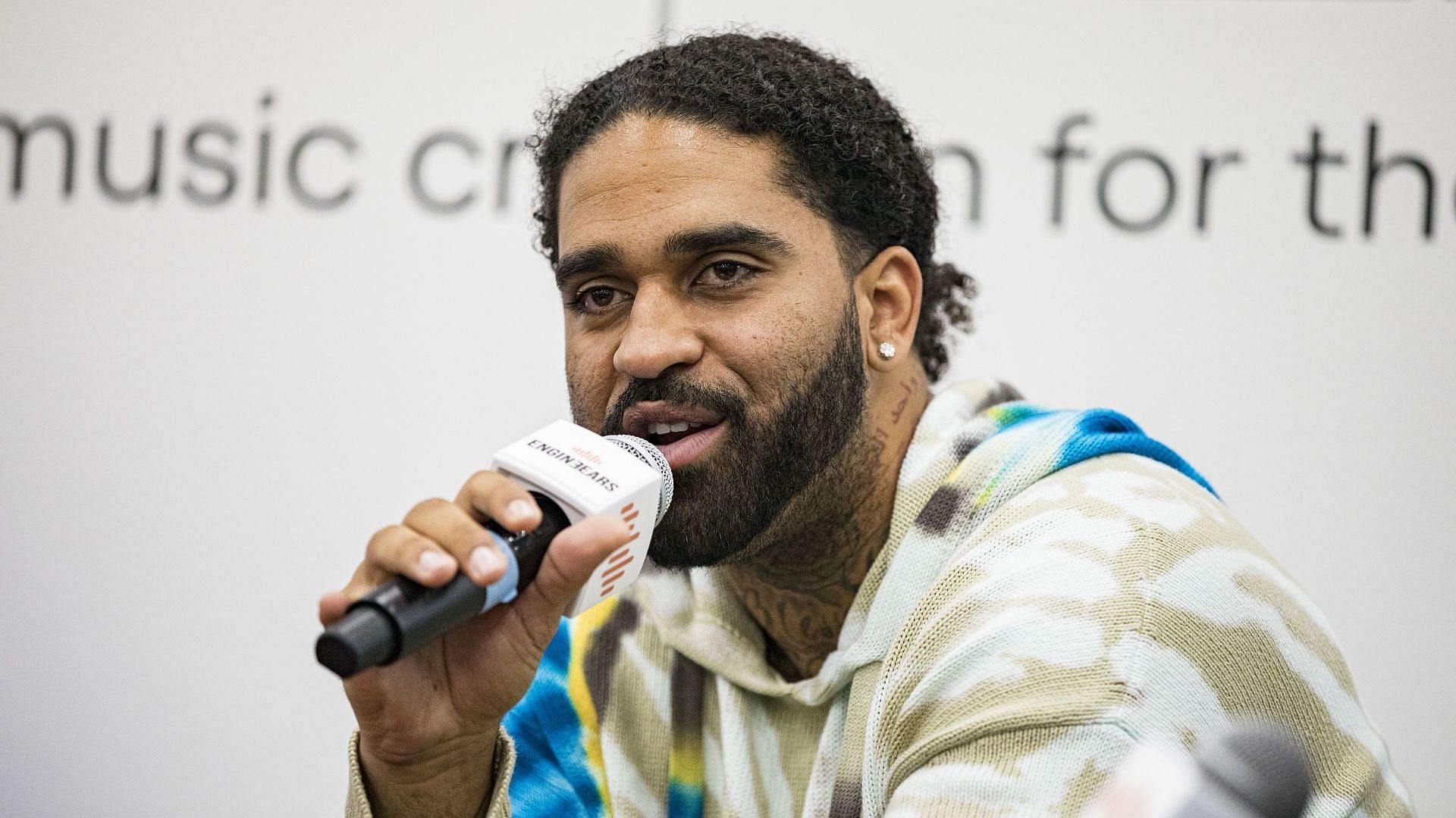 Musician Sounwave speaks on stage at NAMM Show Day 2 at Anaheim Convention Center on June 04, 2022, in Anaheim, California. (Image via Getty/Daniel Knighton)