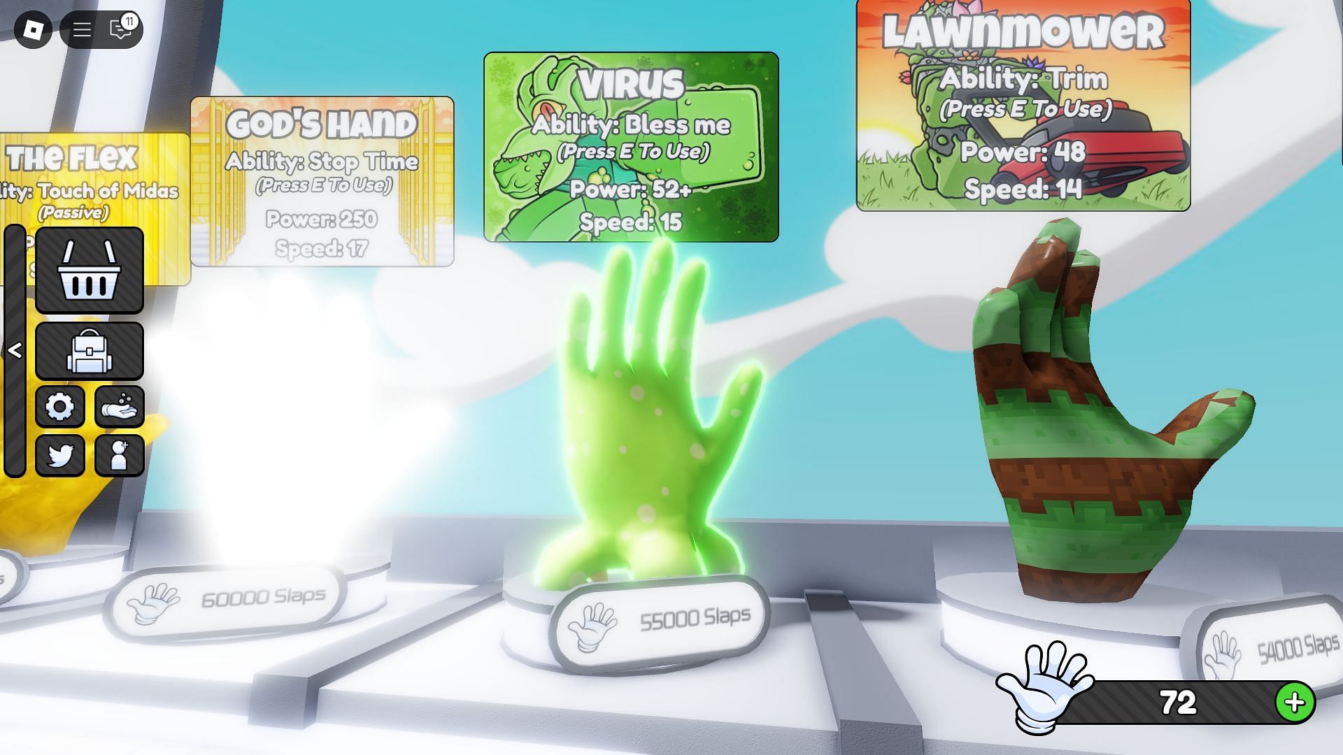 The Virus glove can infect other players when you use its ability (Image via Roblox)