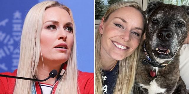 Lindsey Vonn shares heartfelt update on her dog Leo&rsquo;s battle with cancer. PHOTO: Getty Images (L), Instagram/lindseyvonn (R)