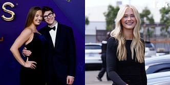 Stephen Nedoroscik gushes over girlfriend Tess McCracken dress as they go on double date with Rylee Arnold during Wicked's premiere