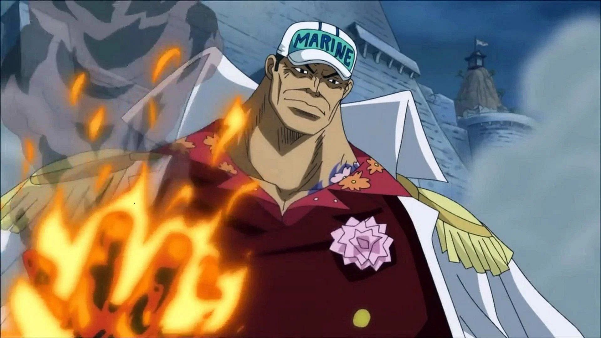 Akainu as shown in the anime (Image via Toei Animation)