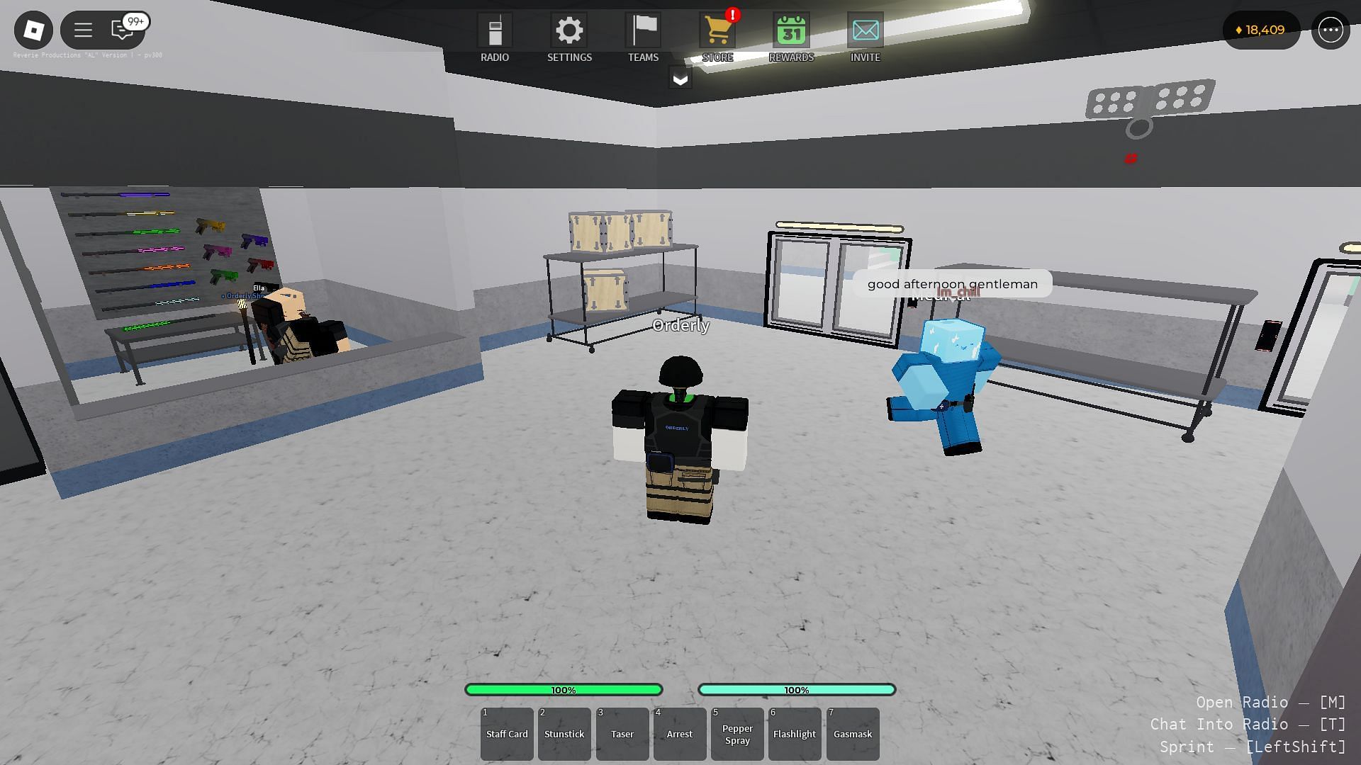 Keep Patients from escaping as an Orderly (Image via Roblox)