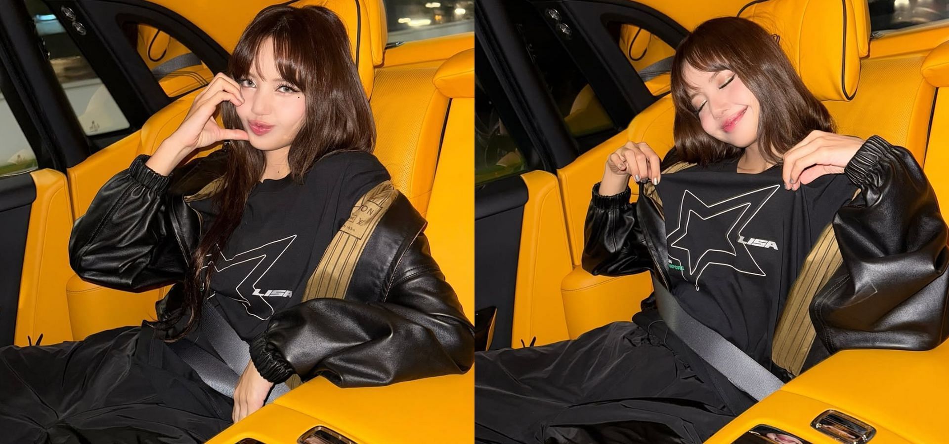 BLACKPINK&rsquo;s Lisa attending the F1LasVegas Grand Prix. (Images via Instagram/@lalalalisa_m)