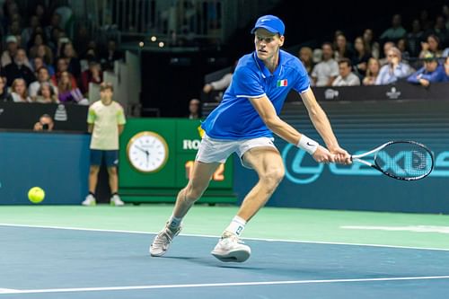 Jannik Sinner in action at the Davis Cup (Image Source: Getty)