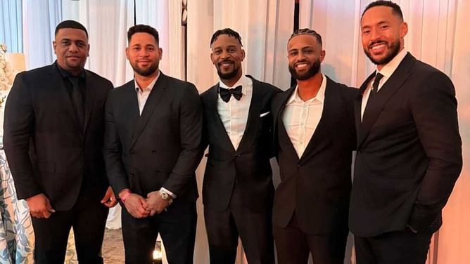 PICTURE: Carlos Correa, Byron Buxton, Willi Castro and Gary Sanchez share spotlight with Twins' Jhoan Duran on his wedding day