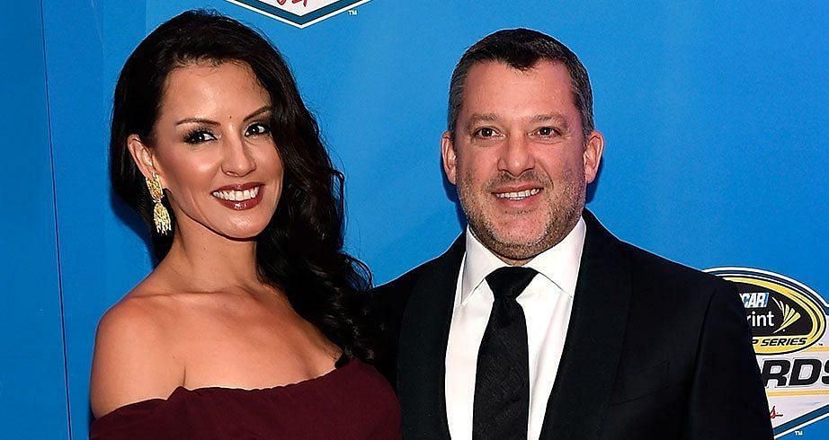 Tony Stewart with his then-fianc&eacute;e, Pennelope Jimenez