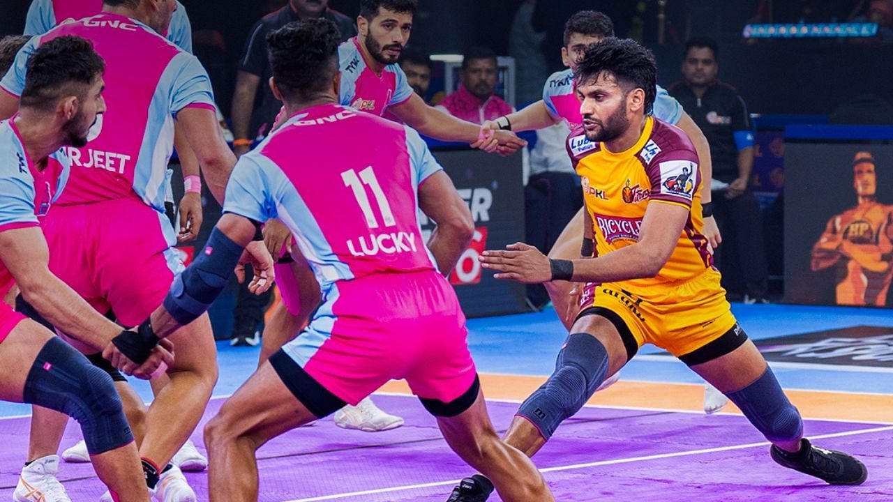 जयपुर पिंक पैंथर्स vs तेलुगू टाइटंस (Photo Credit- X/@Telugu_Titans)