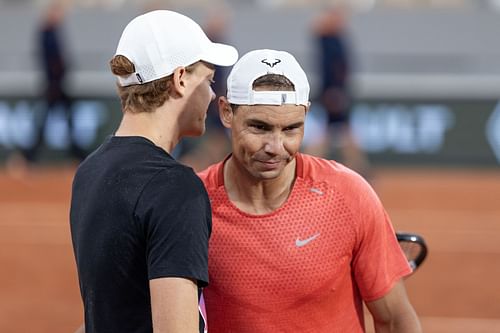 French Open Tennis Tournament. Roland-Garros 2024- Jannik Sinner and Rafael Nadal in action (Image: Getty)