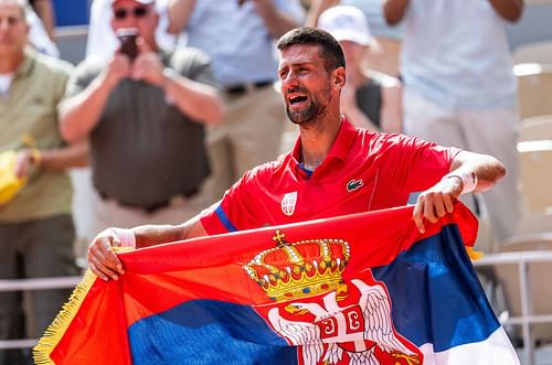 The Serb pictured after winning his maiden gold medal at the 2024 Paris Olympics - Image Source: Getty