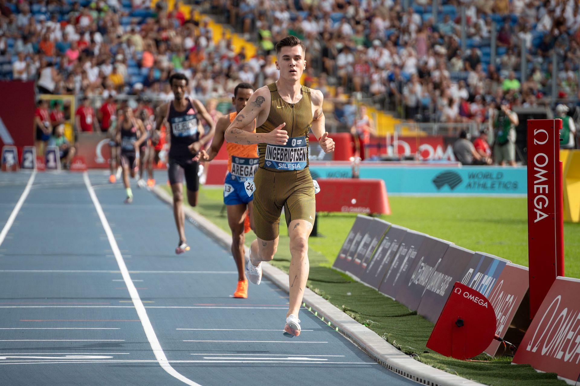 Diamond League Silesia. 2024 Kamila Skolimowska Memorial: Jakob Ingebrigtsen in action (Source: Getty)