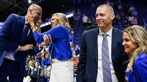 WATCH: Kentucky coach Mark Pope shares sweet embrace with wife Lee Anne after victory over Duke