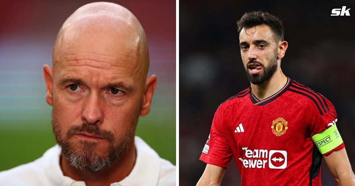 Bruno Fernandes reveals he apologized to ex-Manchester United boss Ten Hag after his sacking - Source: Both images from Getty