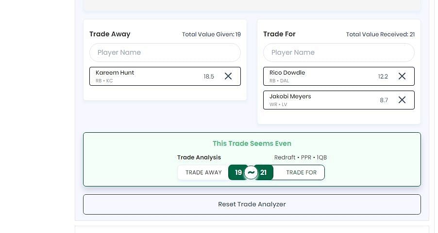 Fantasy Football Trade Analyzer