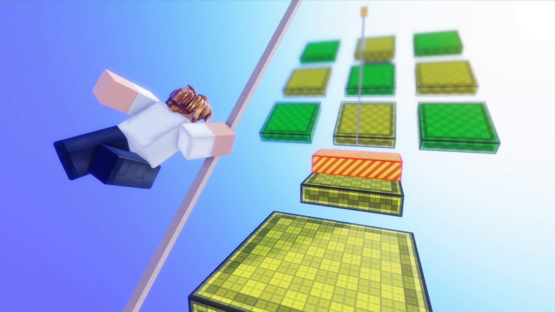 Become a rope-swinging master in Rope Swing Obby (Image via Roblox)