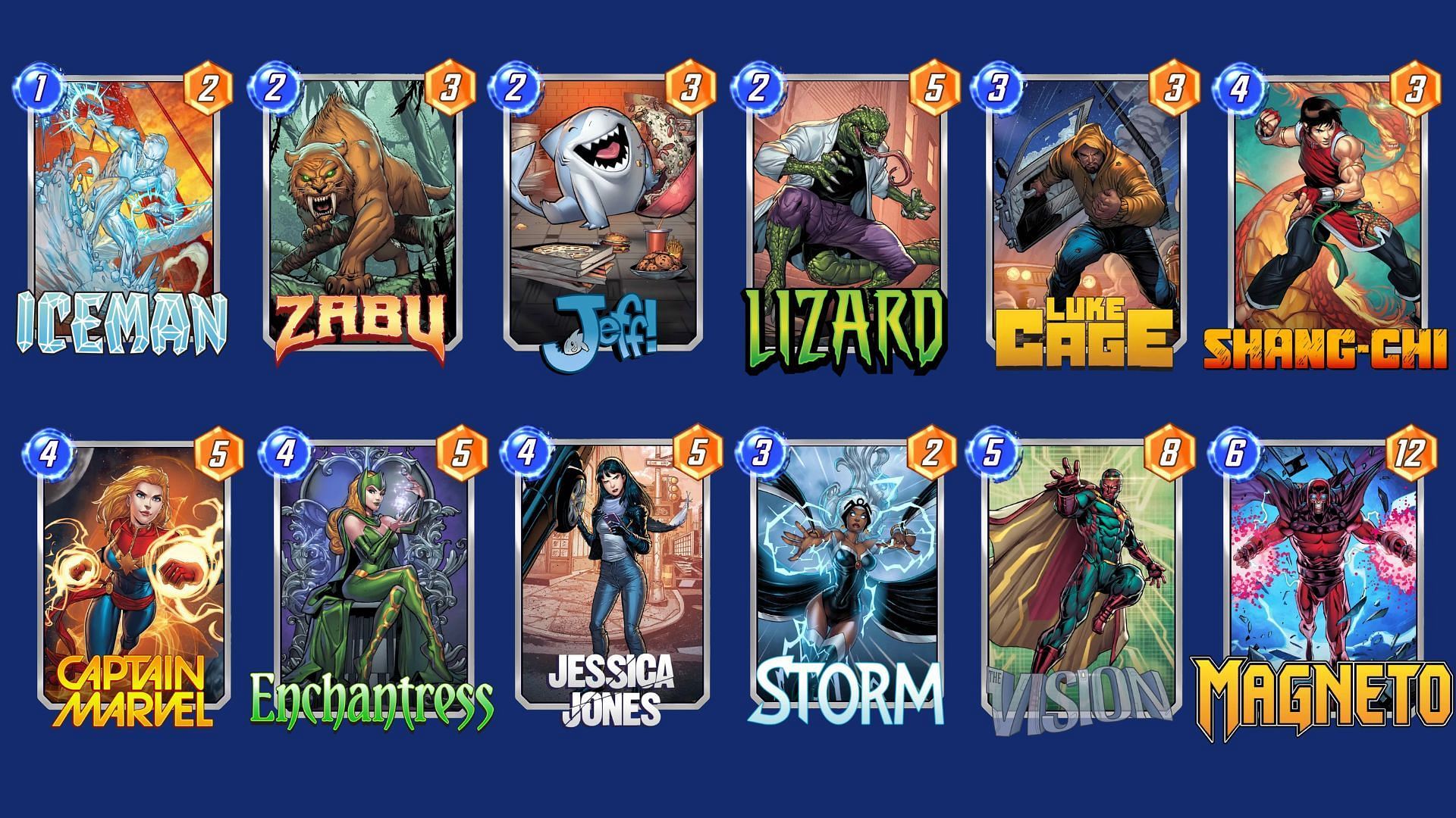 The Magneto Iceman Control Deck is another great Marvel Snap Magneto control deck (Image via Nuverse)