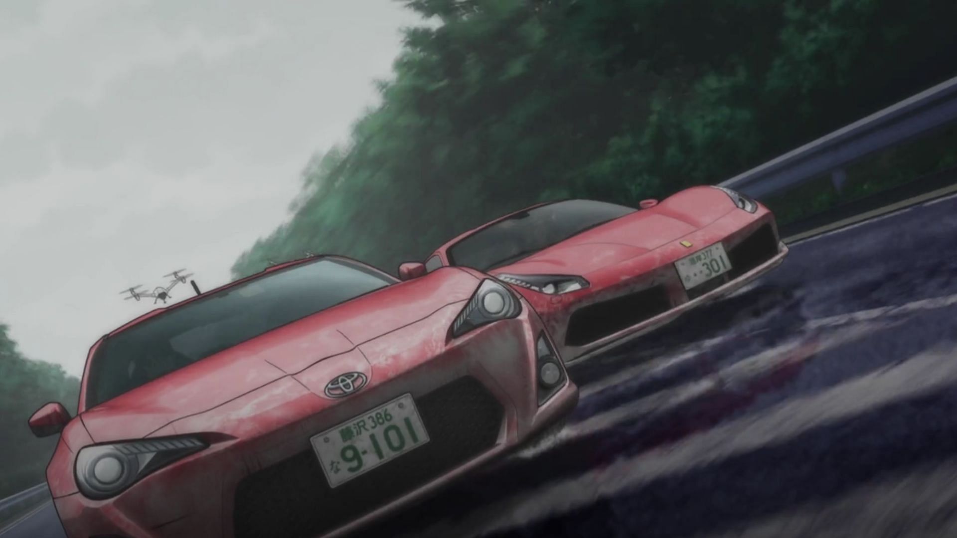 Kanata and Akaba racing in MF Ghost season 2 episode 9 (Image via Felix Film)