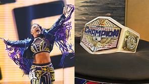 Bayley reacts after WWE introduces the new Women's United States Championship; sends a message to the division