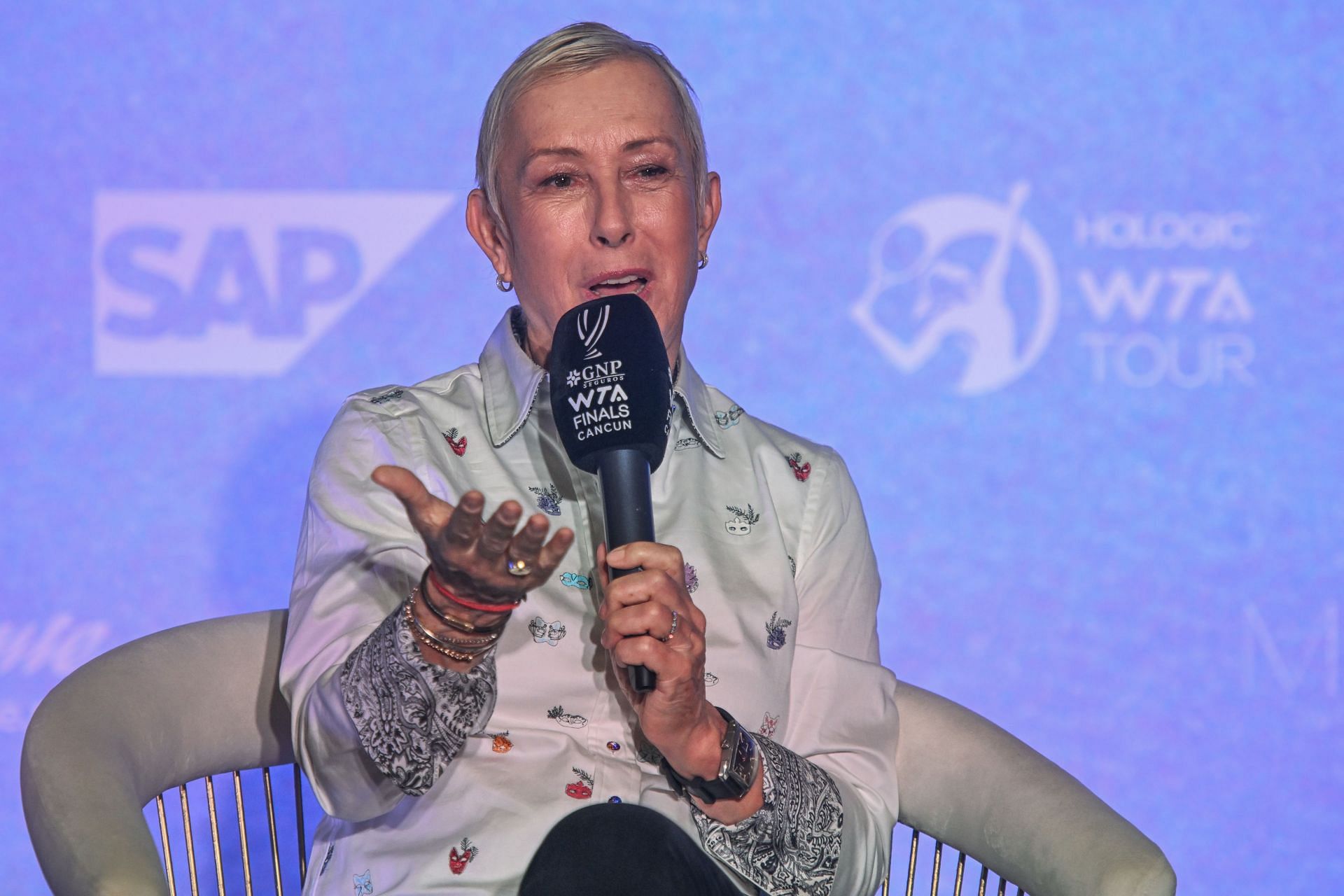 Martina Navratilova speaks ahead of the 2023 WTA Finals in Cancun | Getty Images