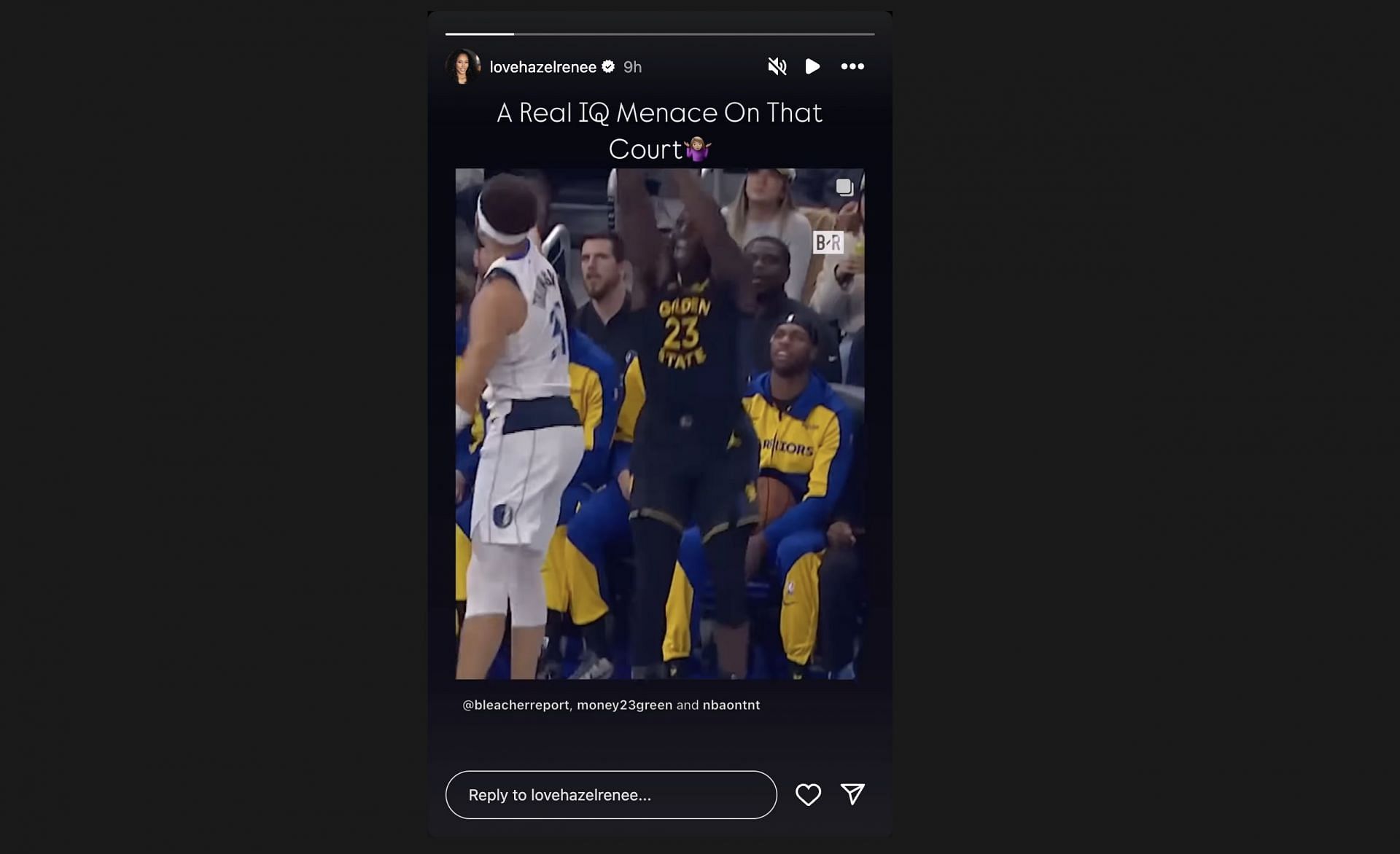 Draymond Green&#039;s wife Hazel Renee hypes him up