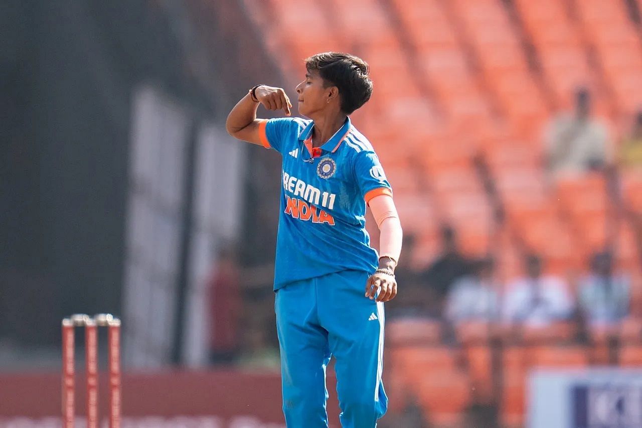 Priya Mishra made her India debut in the recent ODI series against New Zealand. [P/C: BCCI]