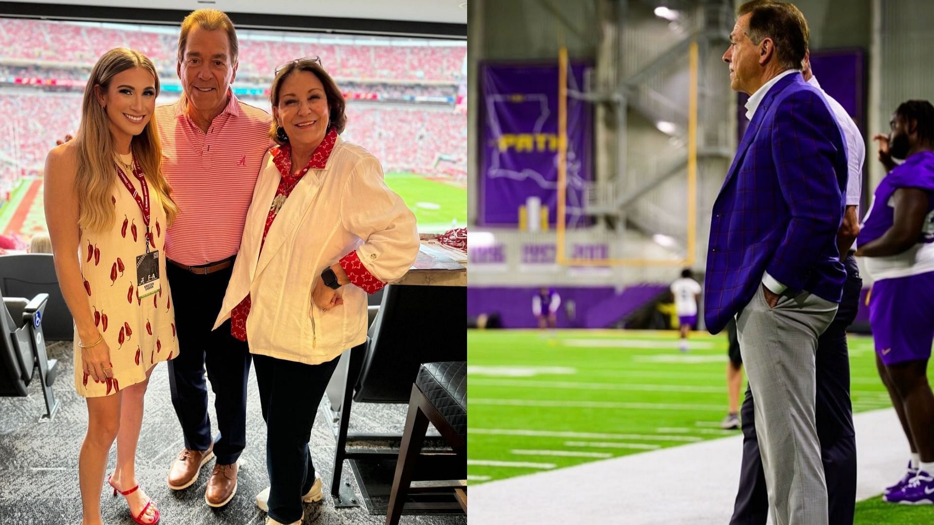 Nick, Kristen and Terry Saban (Kristen and LSU