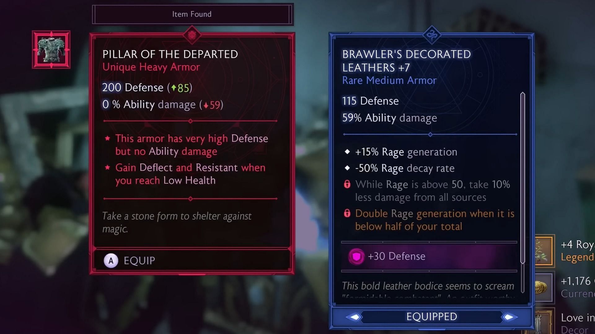 A still of the Pillars of the Departed heavy armor (Image via Electronic Arts/@xLunarGaming)