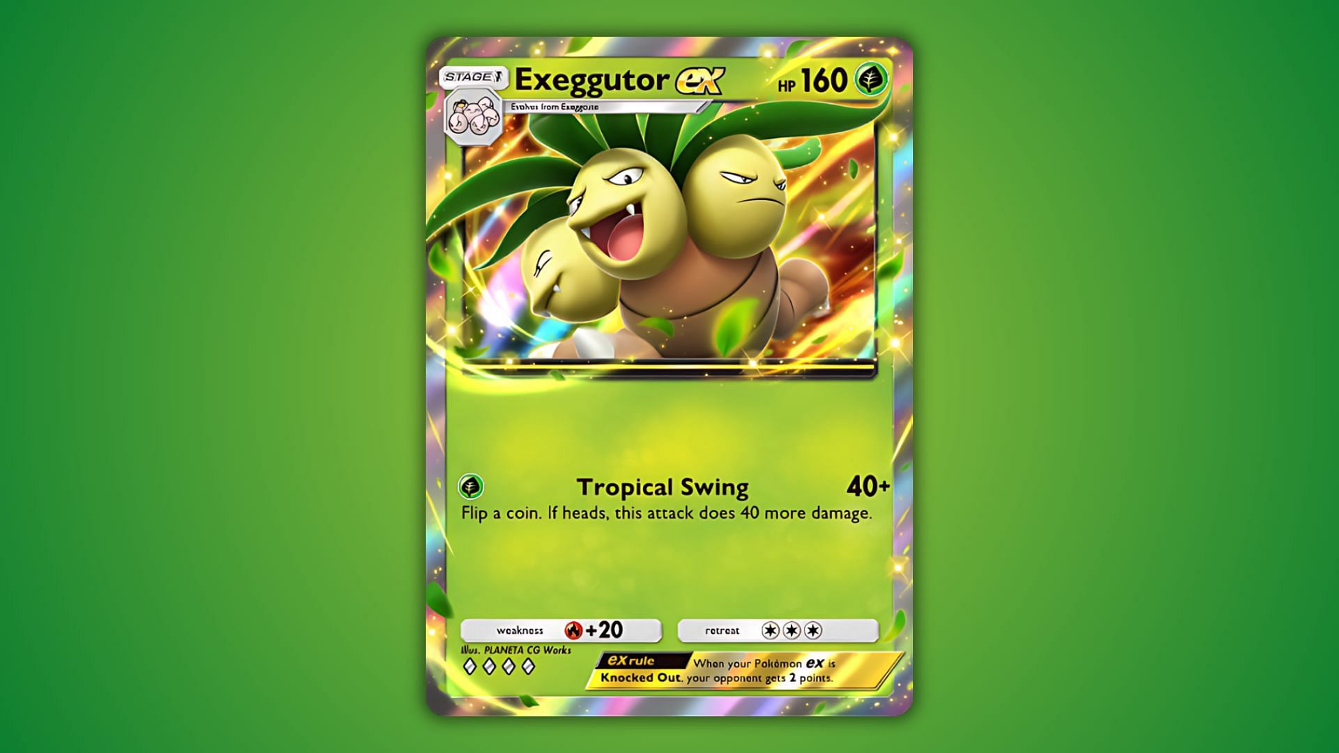 Exeggutor ex's card in Pokemon TCG Pocket (Image via The Pokemon Company)