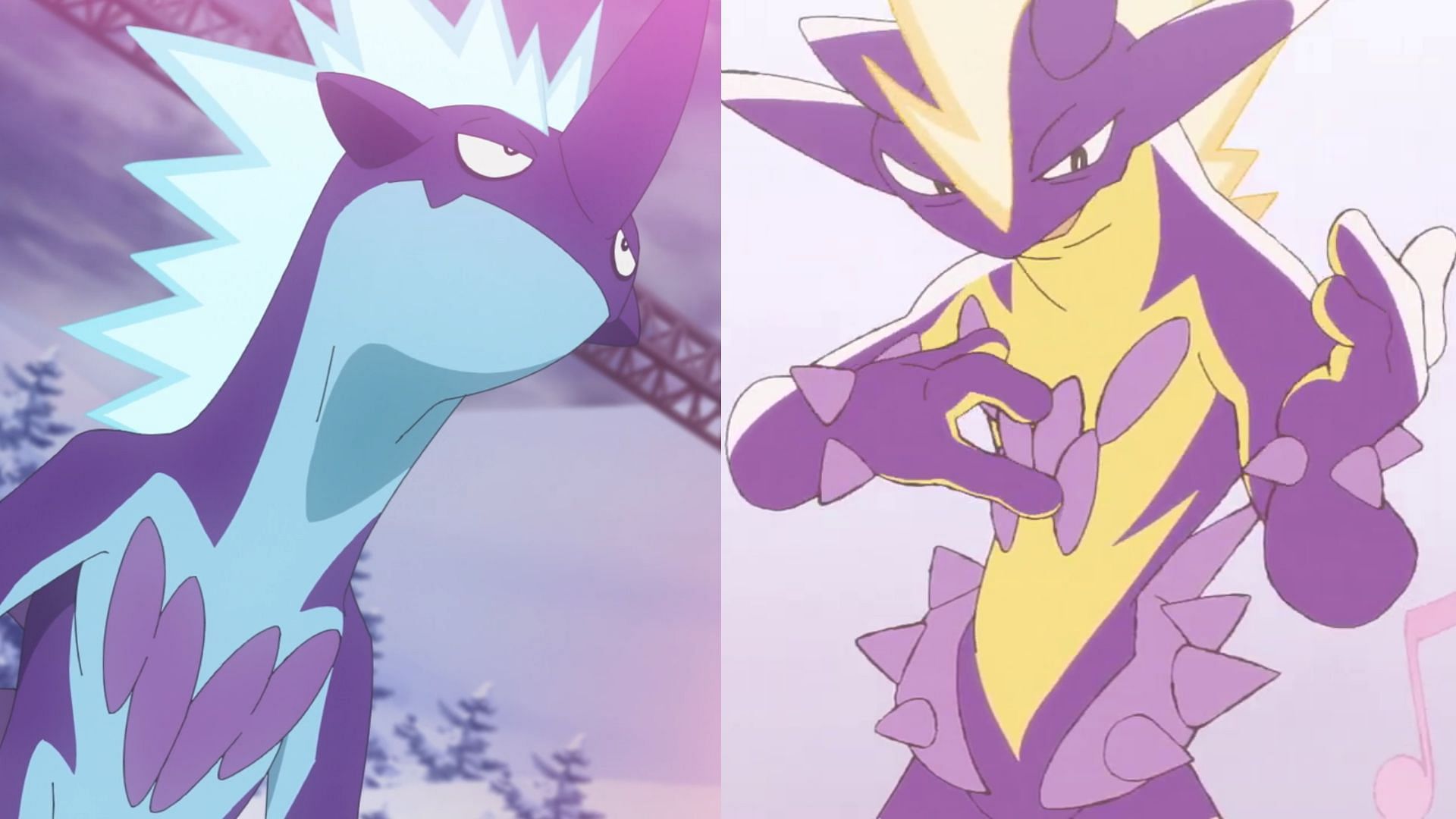 Both forms of Toxtricity as seen in the anime (Image via The Pokemon Company)