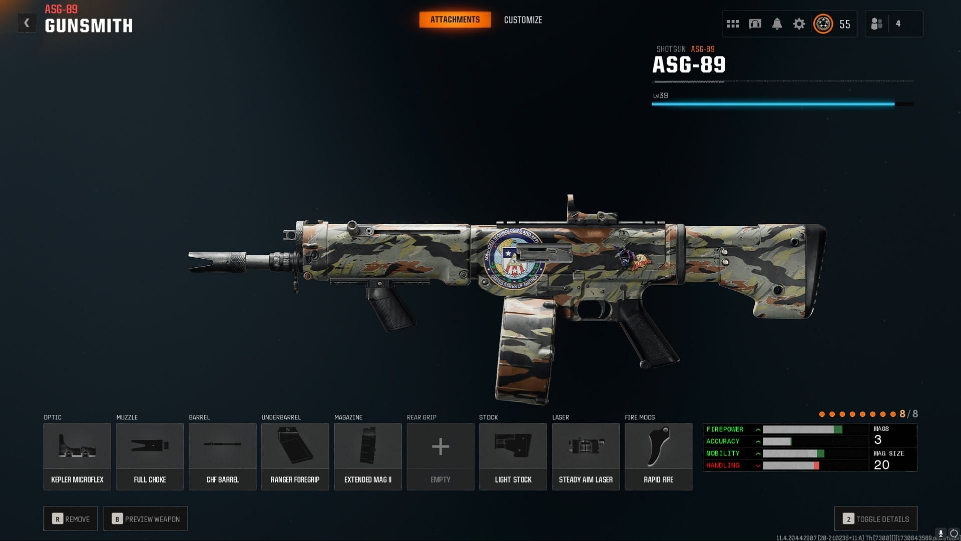 ASG-89 loadout in BO6 Zombies (Image via Activision)