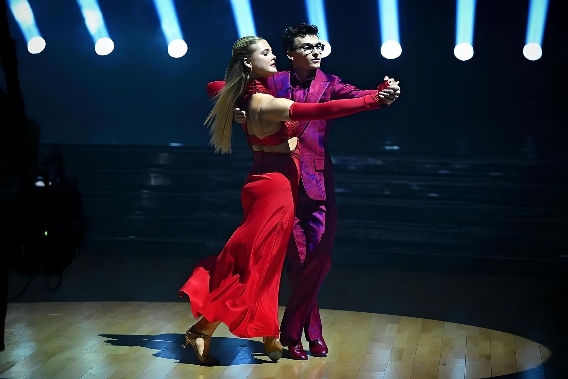 Stephen Nedoroscik and Rylee Arnold during the semifinals of Dancing with the Stars (Source: Instagram @ryleearnold1)