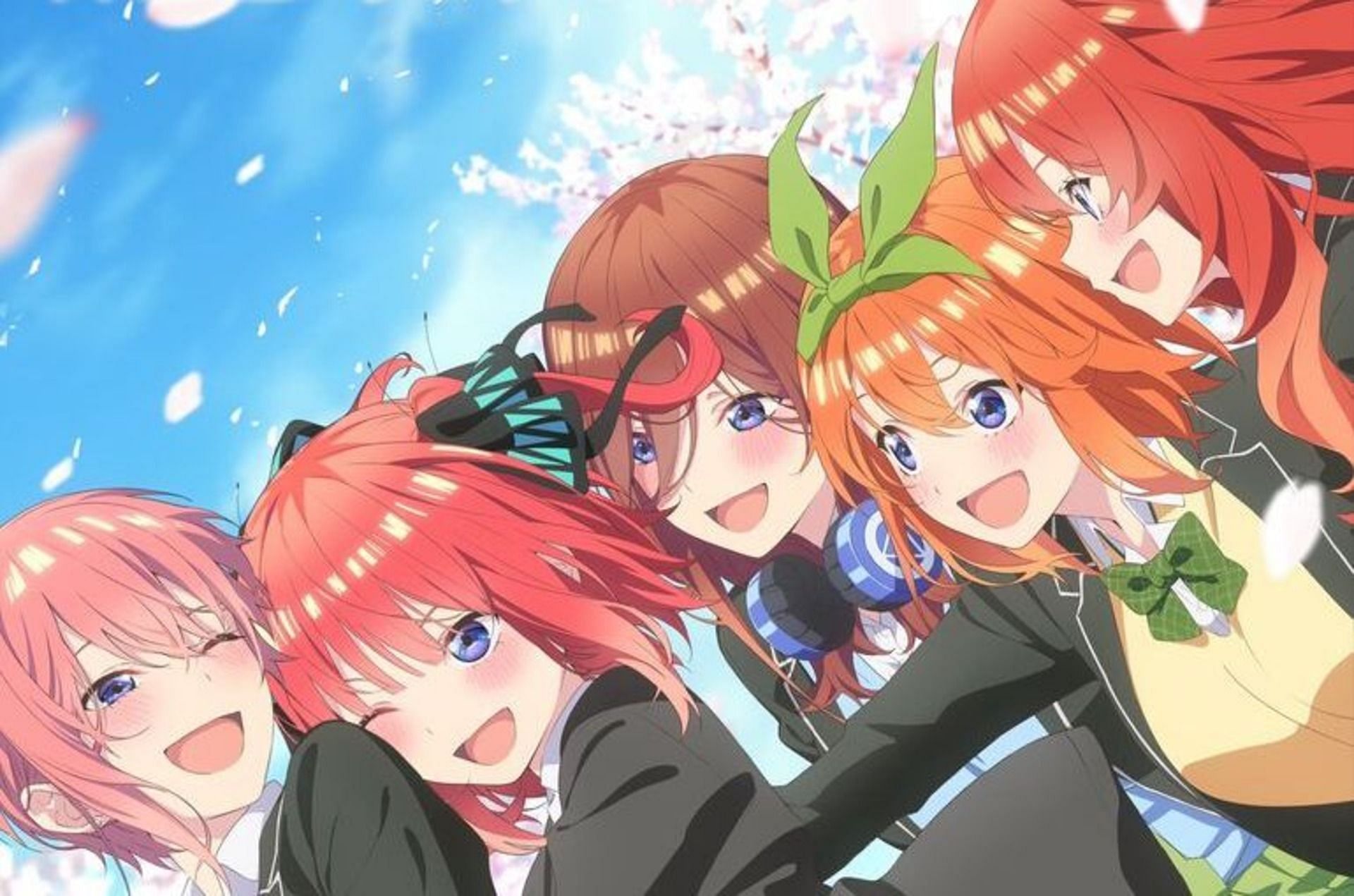 Harem anime: The Quintessential Quintuplets (Image via Tezuka Productions)