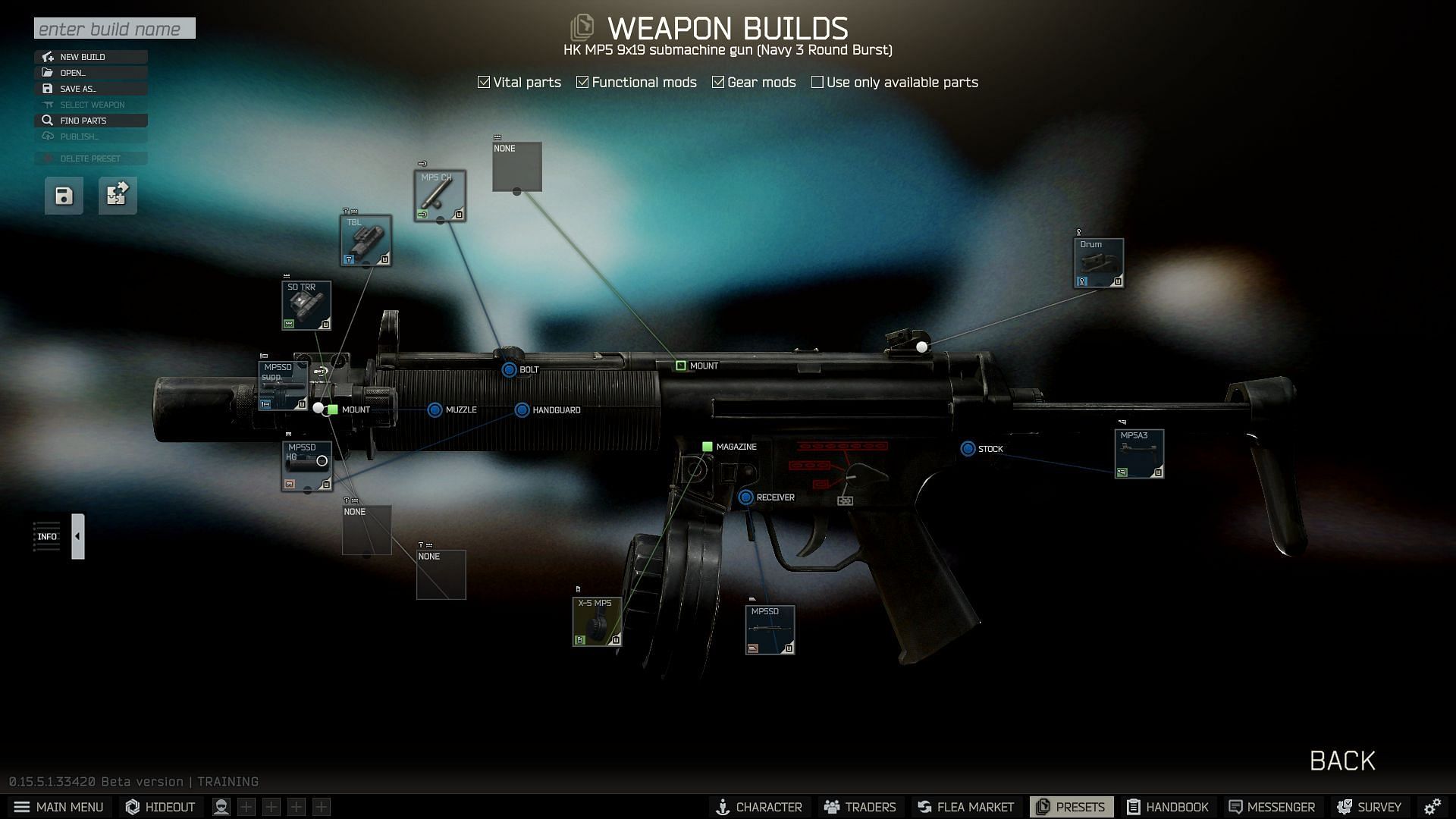 The complete MP5SD build (Image via Battlestate Games)