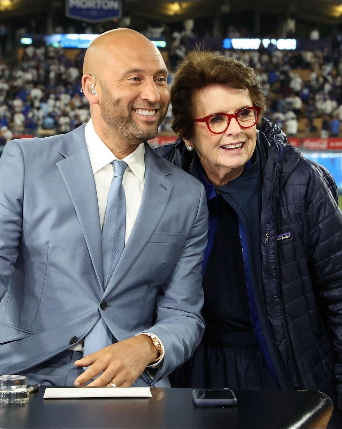 Jeter with Billie Jean King (credit: derekjeter/Instagram)