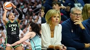WNBA star Napheesa Collier gives Geno Auriemma and Chris Dailey their flowers at historic UConn game: "Important and impactful position in my life"