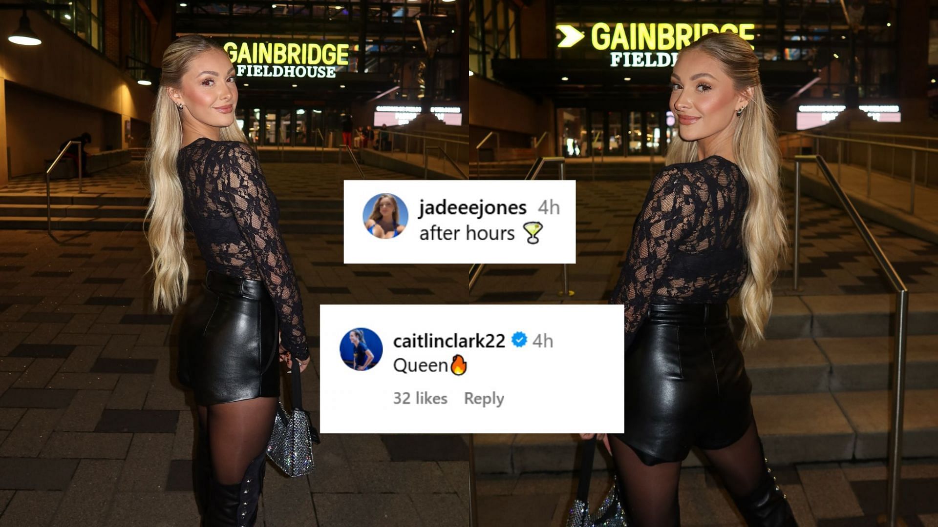 Caitlin Clark drops one-word reaction to Tyrese Haliburton&#039;s girlfriend Jade Jones&#039; stylish look