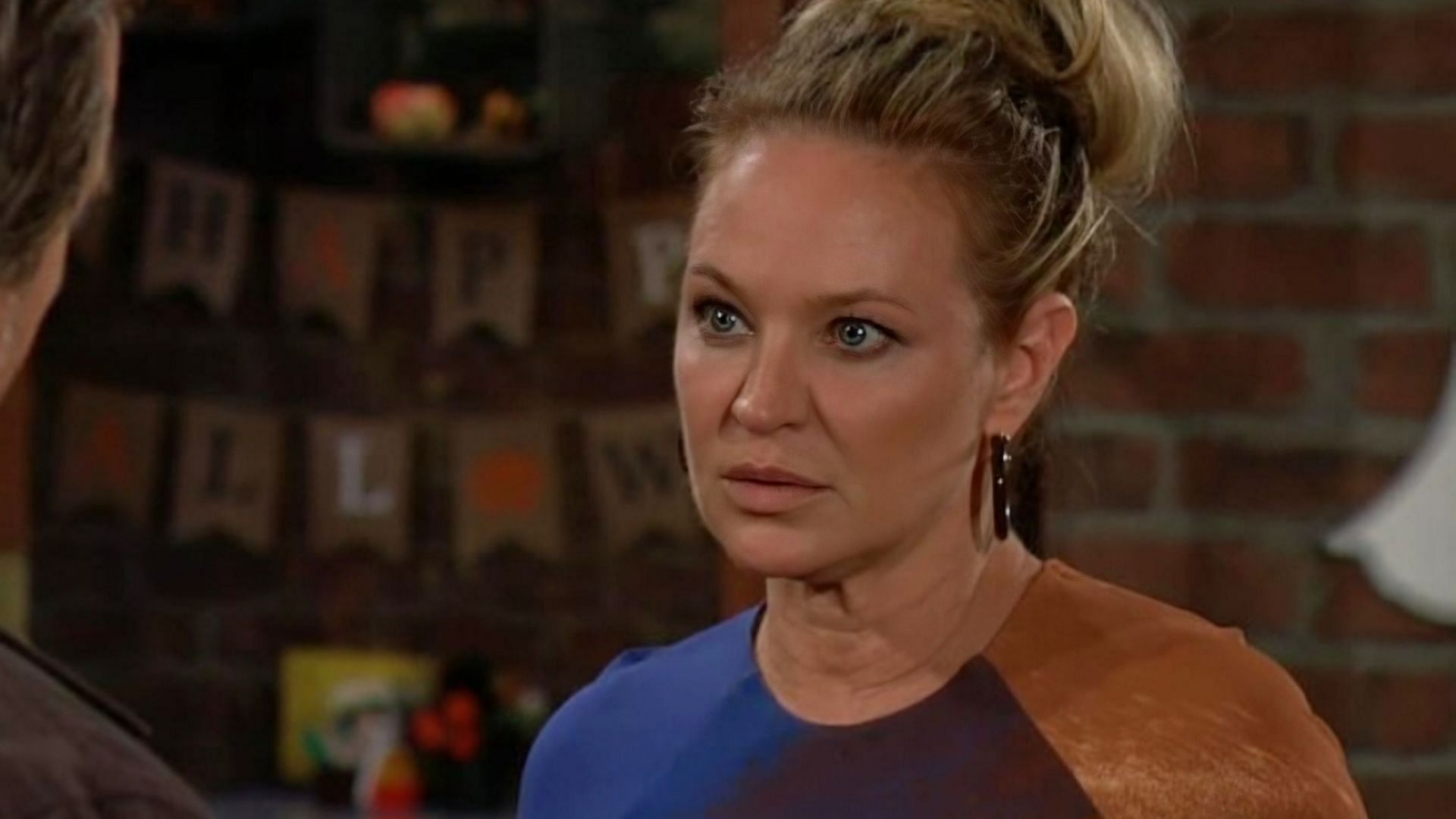 Sharon Newman in a still from The Young and the Restless (via CBS)