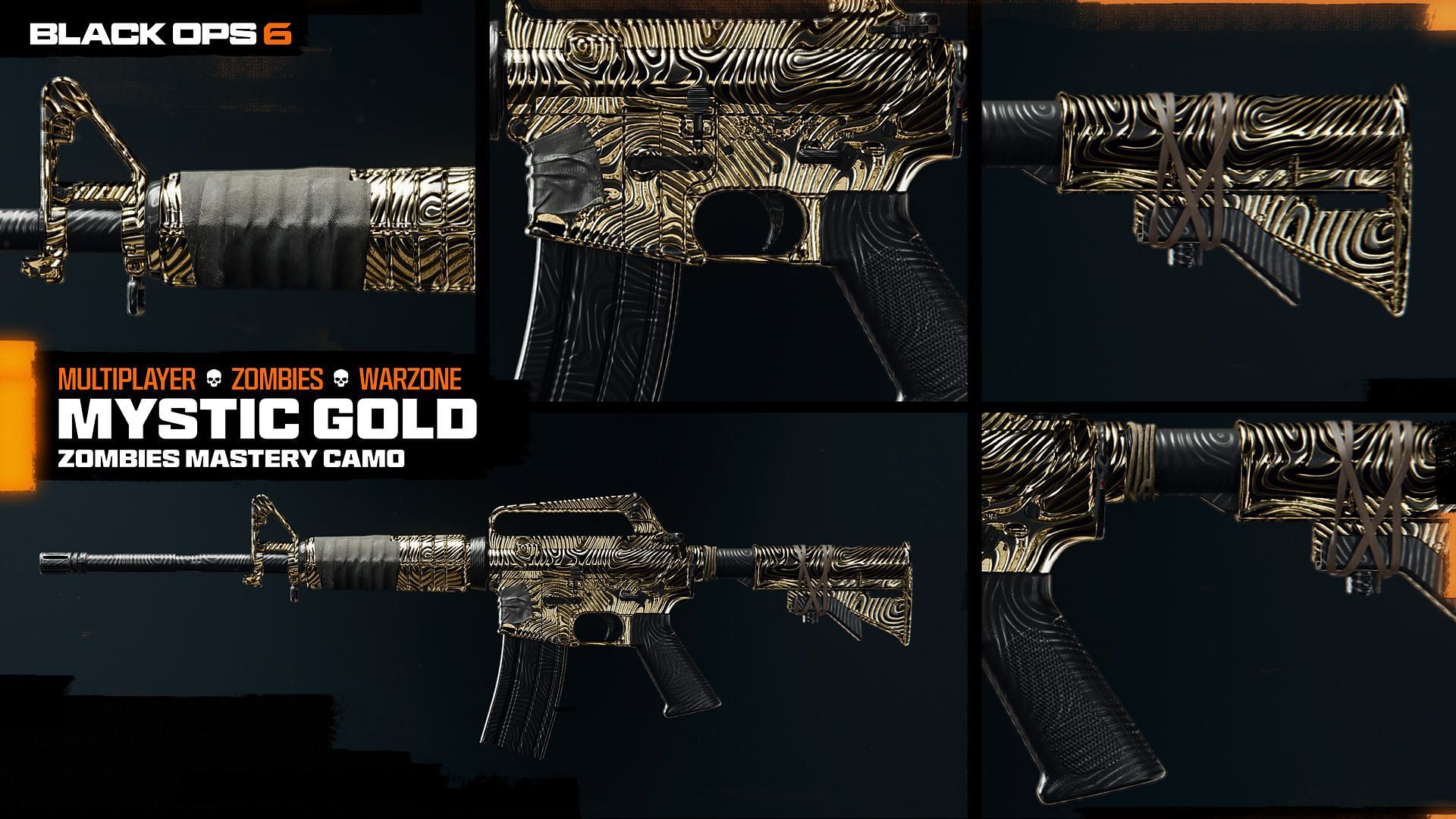 Mystic Gold camo in Black Ops 6 (Image via Activision)