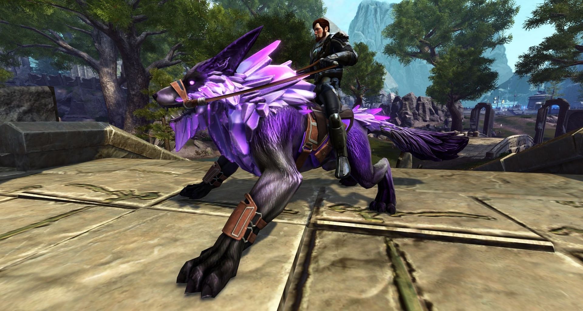 The Amethyst Vulptilla Mount will be available as a Twitch Drop at the launch of update 7.6 (Image via Electronic Arts)