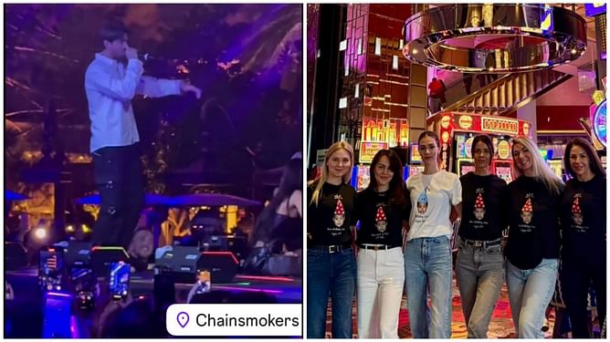 DJ duo The Chainsmokers headline Alex Ovechkin's wife Nastasiya's 31st birthday bash with friends & family at Vegas nightclub