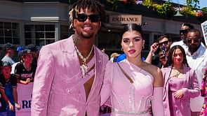 In Photos: Ronald Acuna Jr. & wife Maria Laborde rock matching black outfits; turn heads with roadside PDA in scenic Helen, Georgia