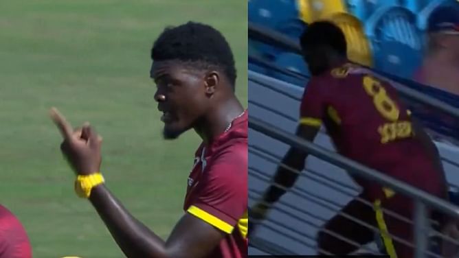 [Watch] Alzarri Joseph storms off the field over disagreement with captain over field placement during 3rd ENG vs WI 2024 ODI