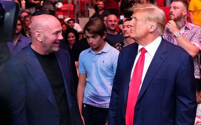 Dana White calls out Donald Trump for bizarre habit: "I've never seen him drink water"
