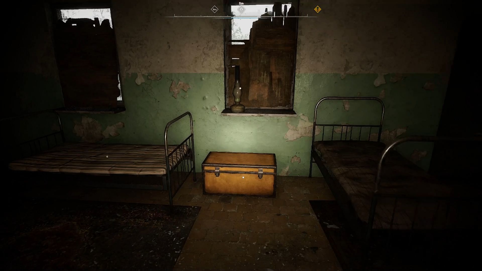 Personal stashes are often found around beds in large settlements around the map (Image via GSC Game World)