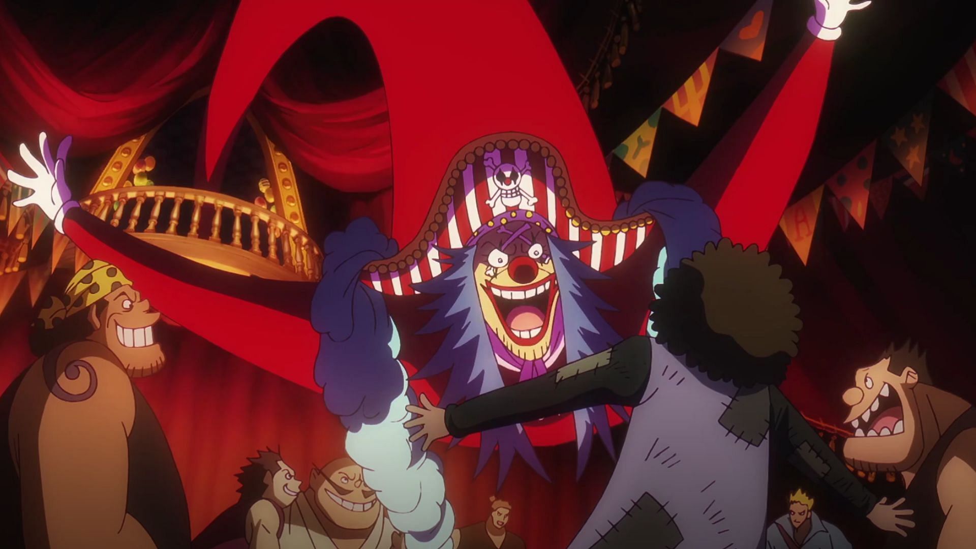 Buggy and other Cross Guild members seen in One Piece (Image via Toei Animation)