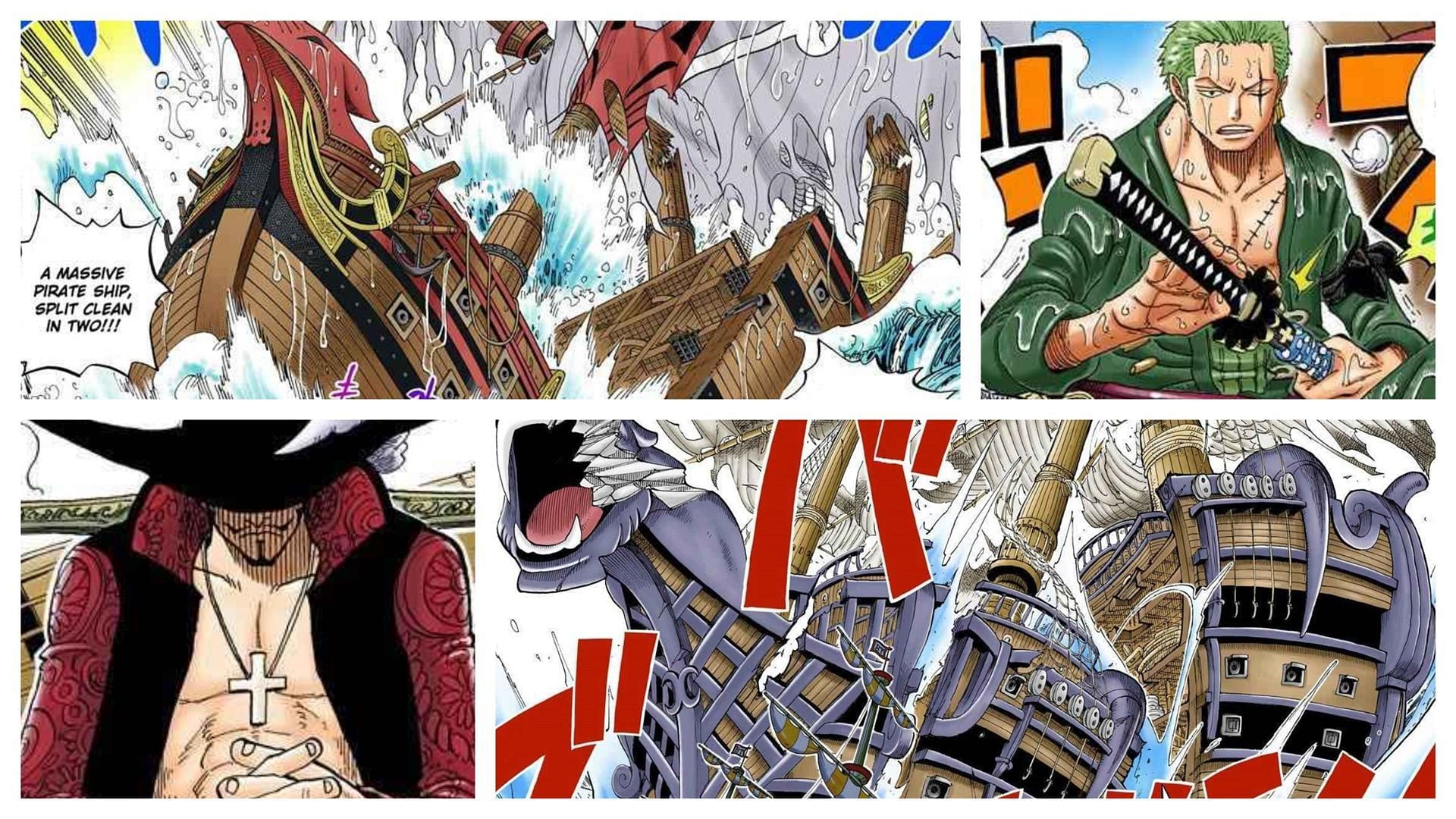 One Piece honors Zoro and Mihawk with mirroring scenes (Image via Shueisha)