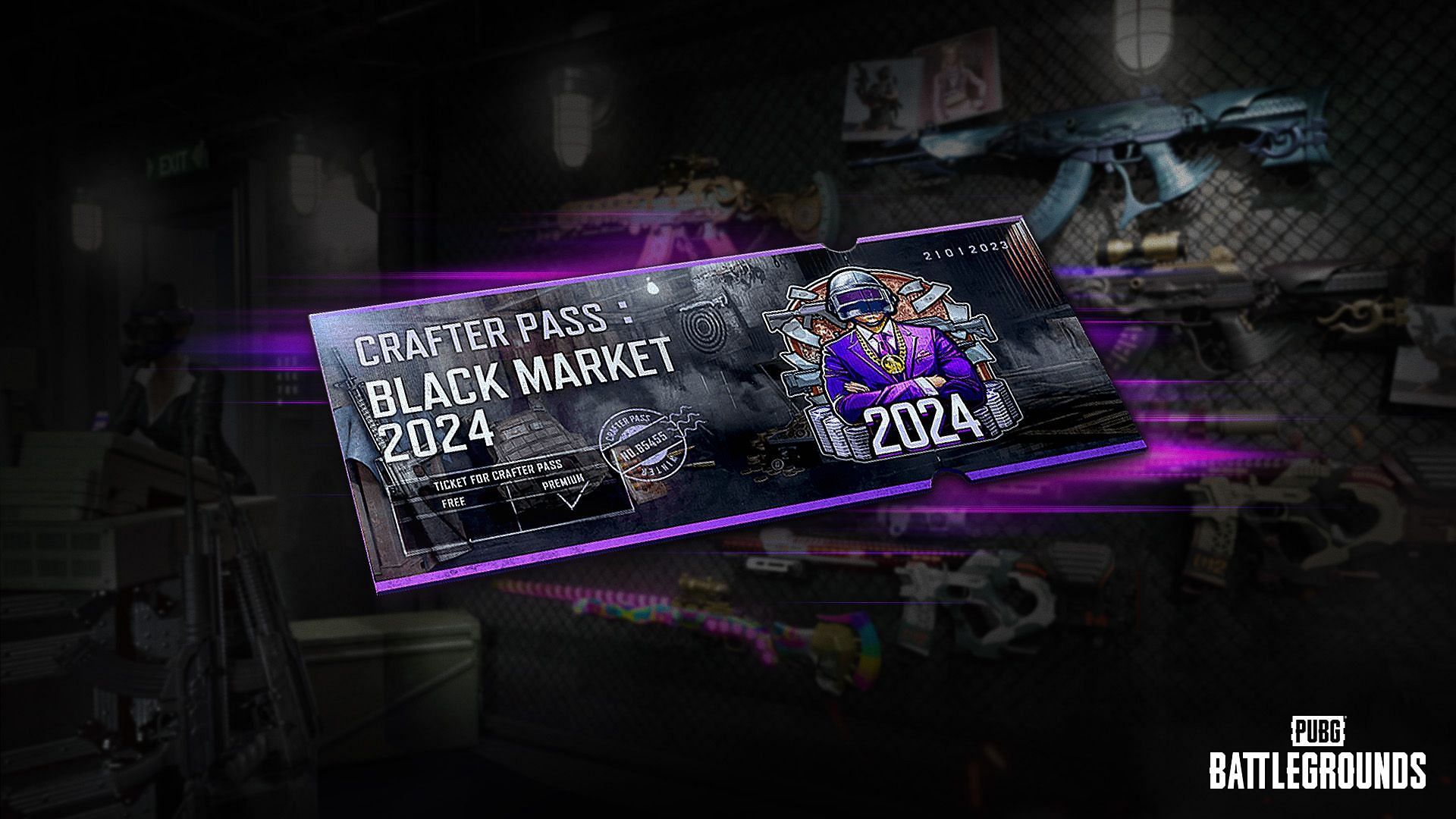 Black Market 2024 Crafter Pass in PUBG (Image via KRAFTON)