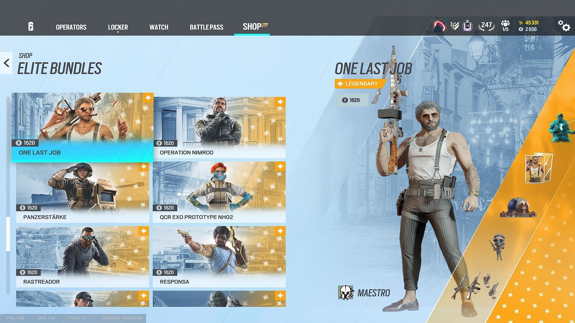 Locating Maestro Elite in the in-game Shop menu (Image via Ubisoft)